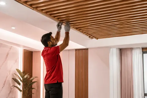 Decorative Wooden Ceiling by City Coolies