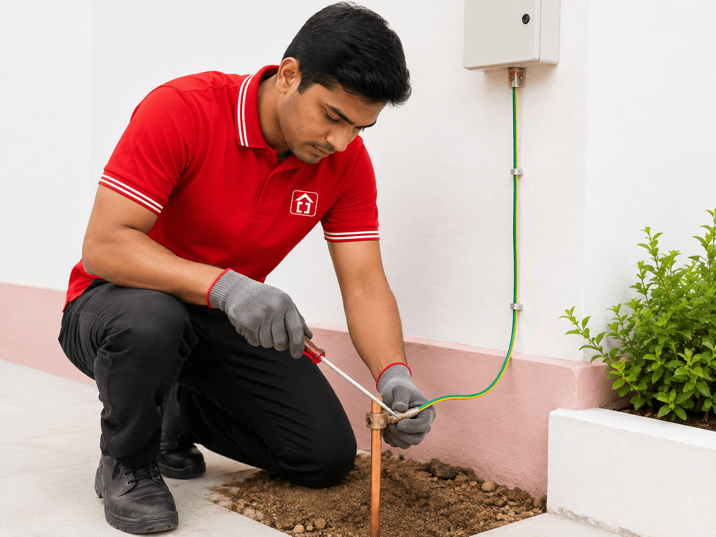 Earthing work