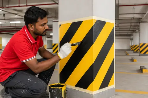 Safety Yellow / Black Painting