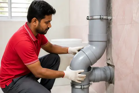 UPVC Drainage Pipe Installation – 110 mm