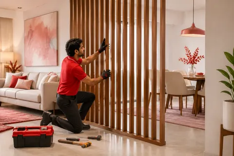 Wooden Partition Work by City Coolies