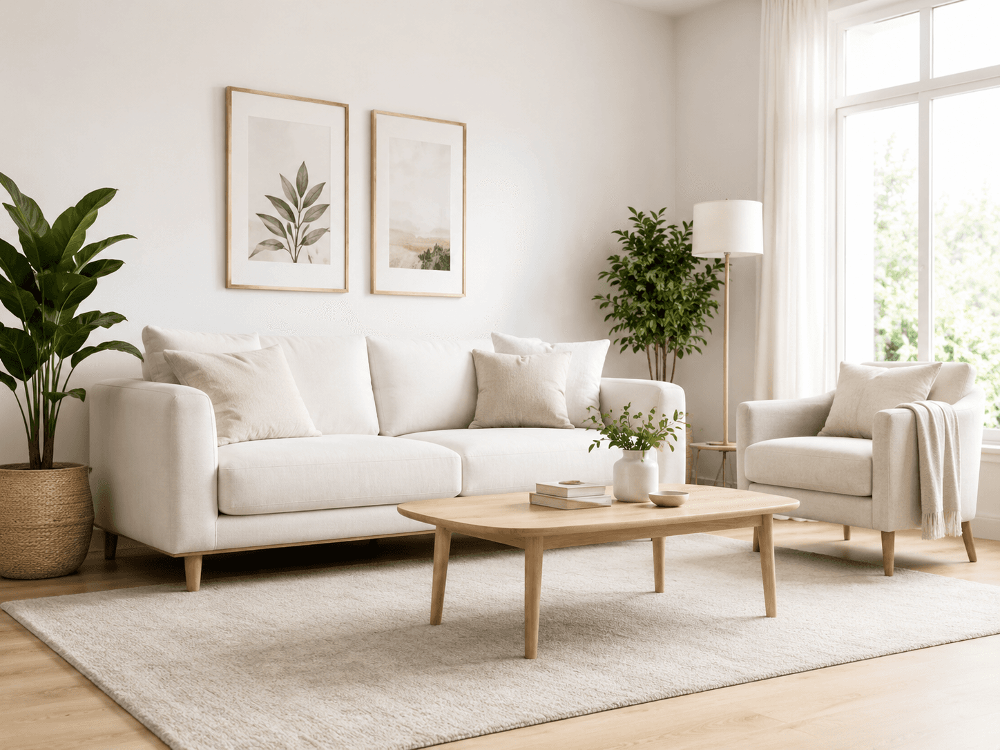 Clean modern living room