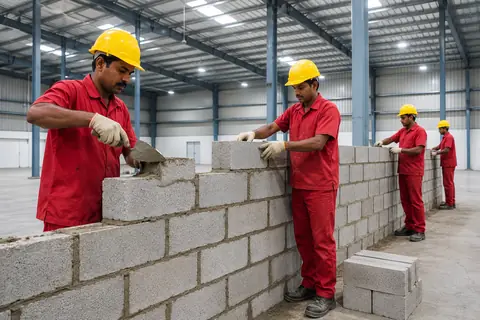Factory Masonry Partition Work