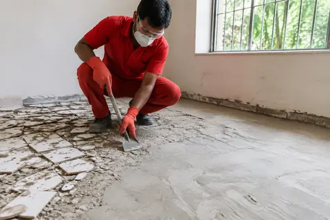 Old Tile Removal & Surface Preparation