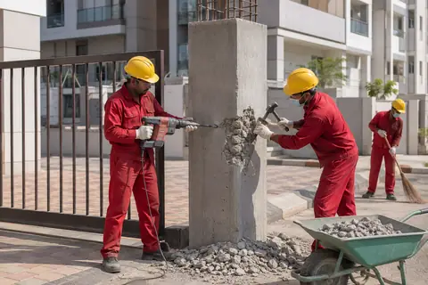 RCC Gate Pillar Construction